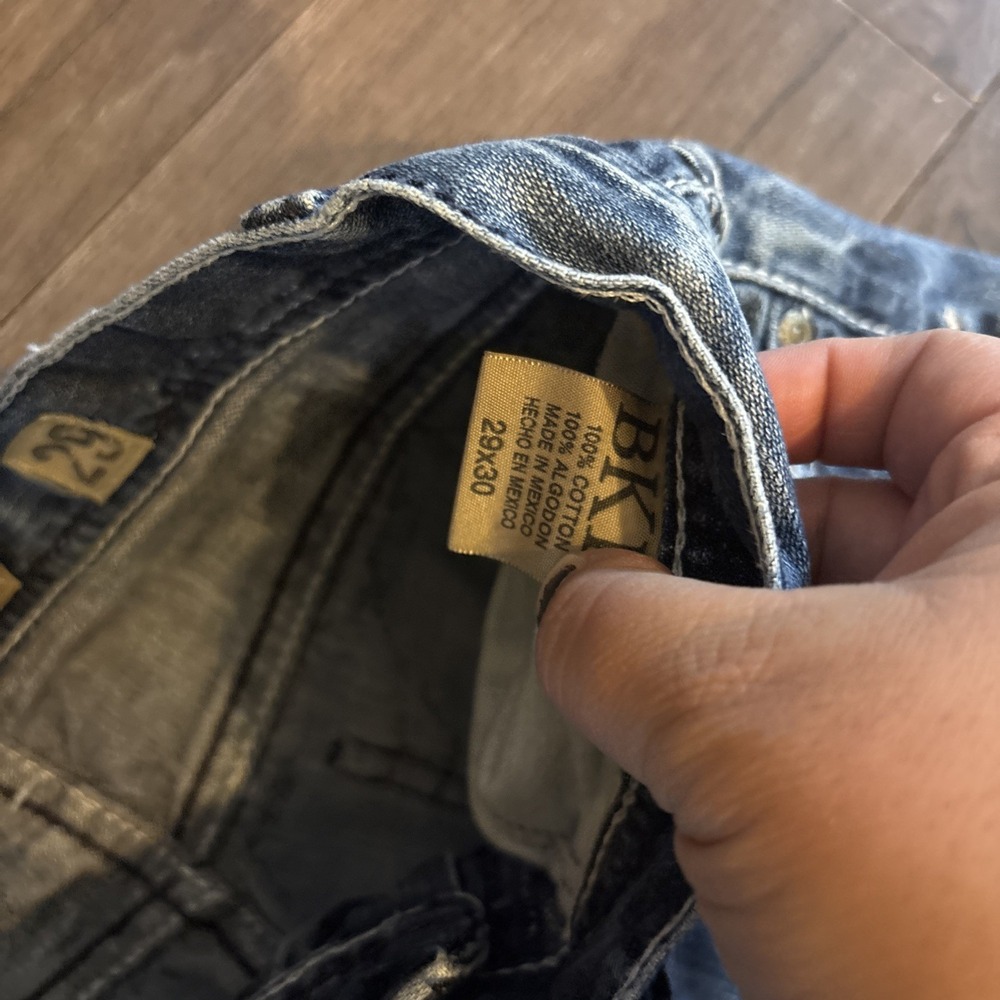 BKE Jeans Mens 29x30 Blue Denim Bootcut Tyler Distressed Pockets Casual - Picture 3 of 10